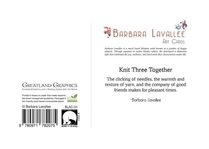 barbara lavallee knit three together art card