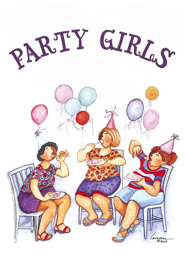 Party Girls art card
