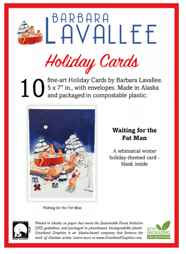 Barbara Lavallee Holiday Card Pack (10) - Waiting for the Fat Man
