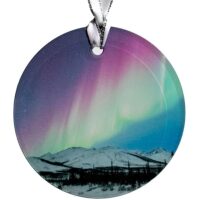 Mountain Light aurora ornament