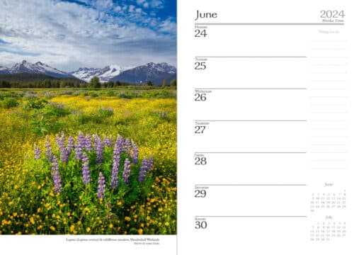 2024 Alaska Time Weekly Calendar Planner by Greatland Graphics