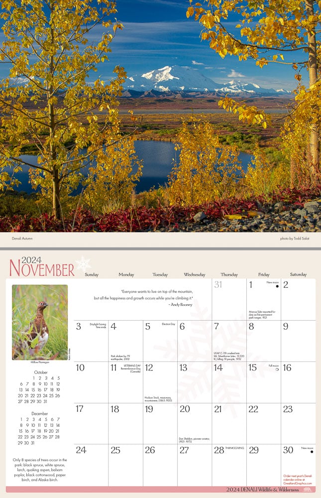2024 Denali Wildlife & Wilderness Calendar
