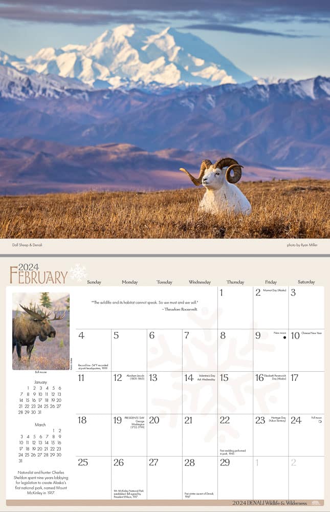 2024 Denali Wildlife & Wilderness Calendar by Greatland Graphics 2024 Denali Wildlife & Wilderness Calendar by Greatland Graphics