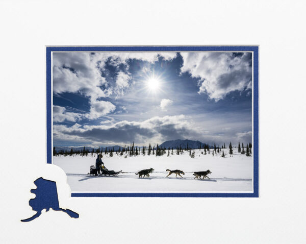 Mushing Alaska matted card